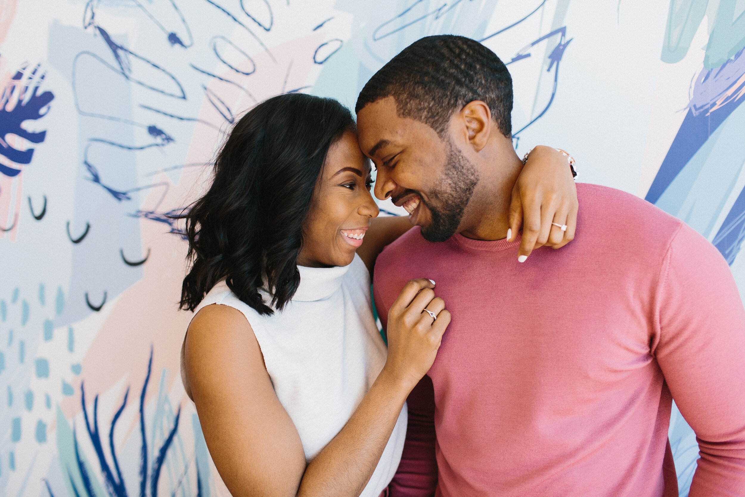 Colorful and Bright Old Fourth Ward/Midtown Engagement Session | Atlanta Assignment Photographers
